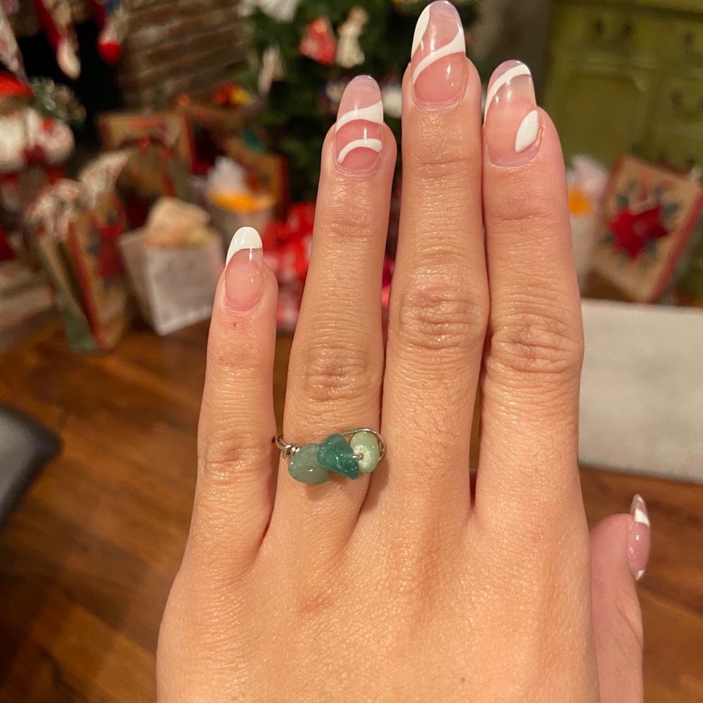triple green rock ring